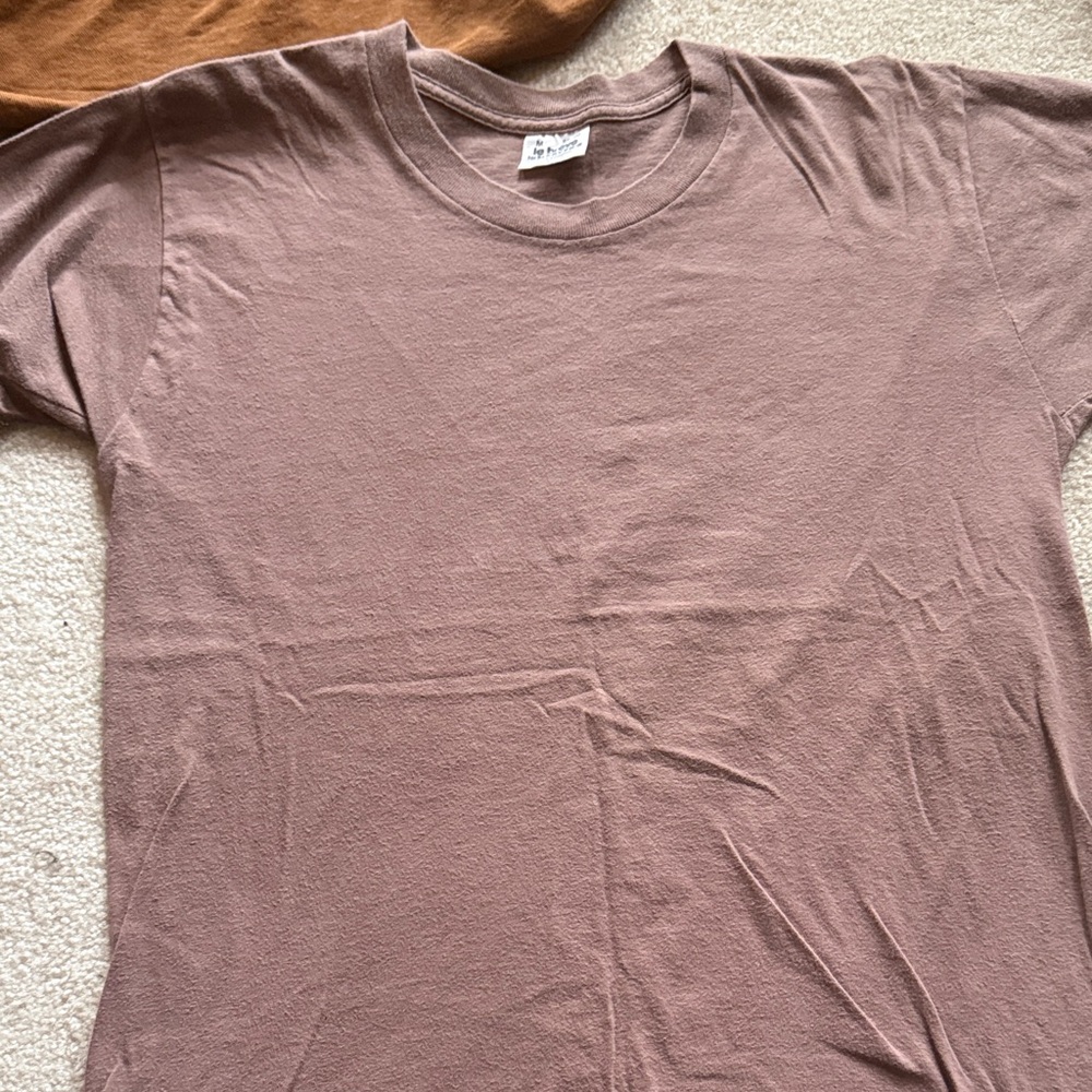 Classic Men's Brown Short Sleeve Tee—Vintage